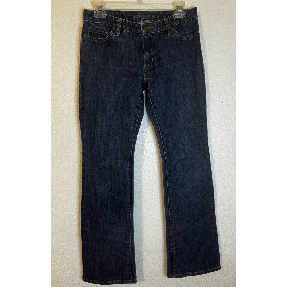 Michael Kors Womens Bootcut Jeans Size 2 Dark Wash Denim